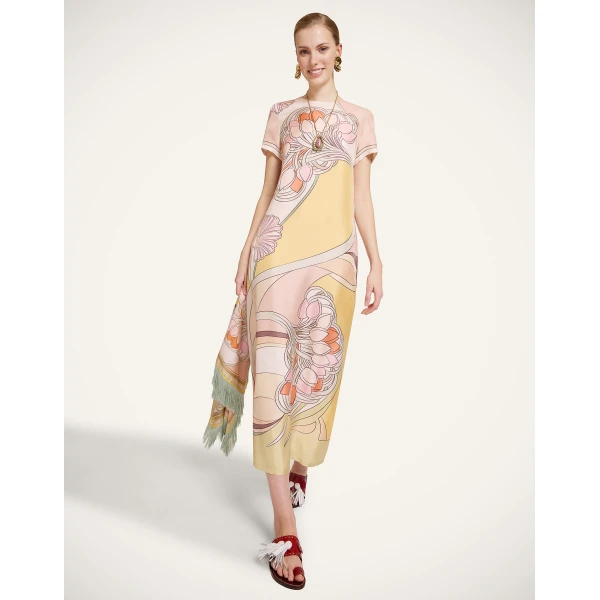 La DoubleJ Sporty Swing Dress Borboni in Cotton Jersey - Dresses - Milanese Maximalist Fashion at Luxury Shoes 