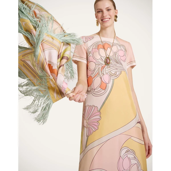 La DoubleJ Sporty Swing Dress Borboni in Cotton Jersey - Dresses - Milanese Maximalist Fashion at Luxury Shoes 