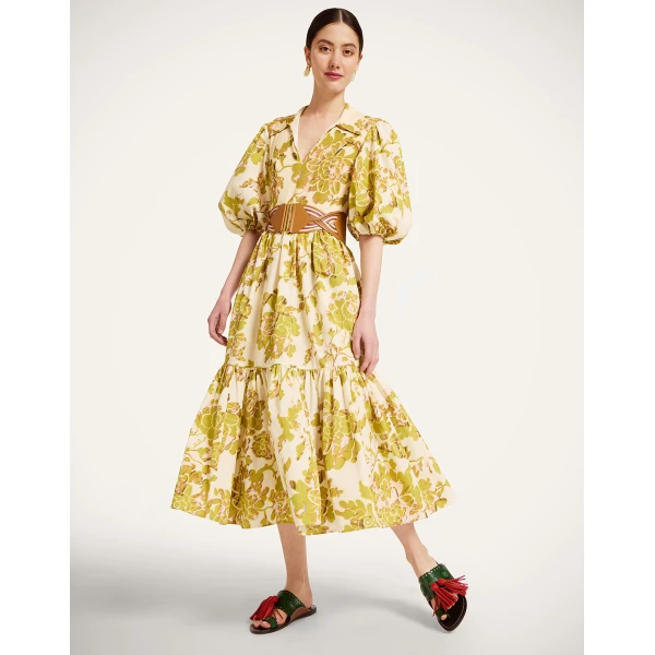 La DoubleJ Sporty Swing Dress Nucleus Rust in Cotton Jersey - Dresses - Milanese Maximalist Fashion at Luxury Shoes 