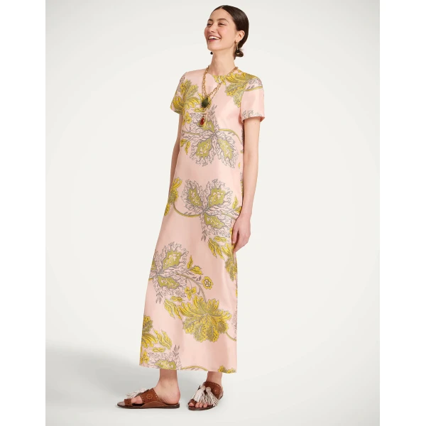 La DoubleJ Sublime Dress Solid Peach in Fluid Jersey - Dresses - Milanese Maximalist Fashion at Luxury Shoes 