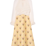 La DoubleJ Sunburst Dress Infiorata White in Summer Poplin - Dresses - Milanese Maximalist Fashion at Luxury Shoes 
