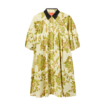 La DoubleJ Sunburst Dress Oasis Green in Cotton Poplin - Dresses - Milanese Maximalist Fashion at Luxury Shoes 
