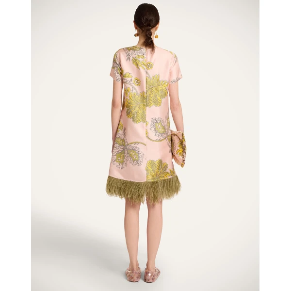 La DoubleJ Swing Dress Anemone Pink in Twill Silk - Dresses - Milanese Maximalist Fashion at Luxury Shoes 