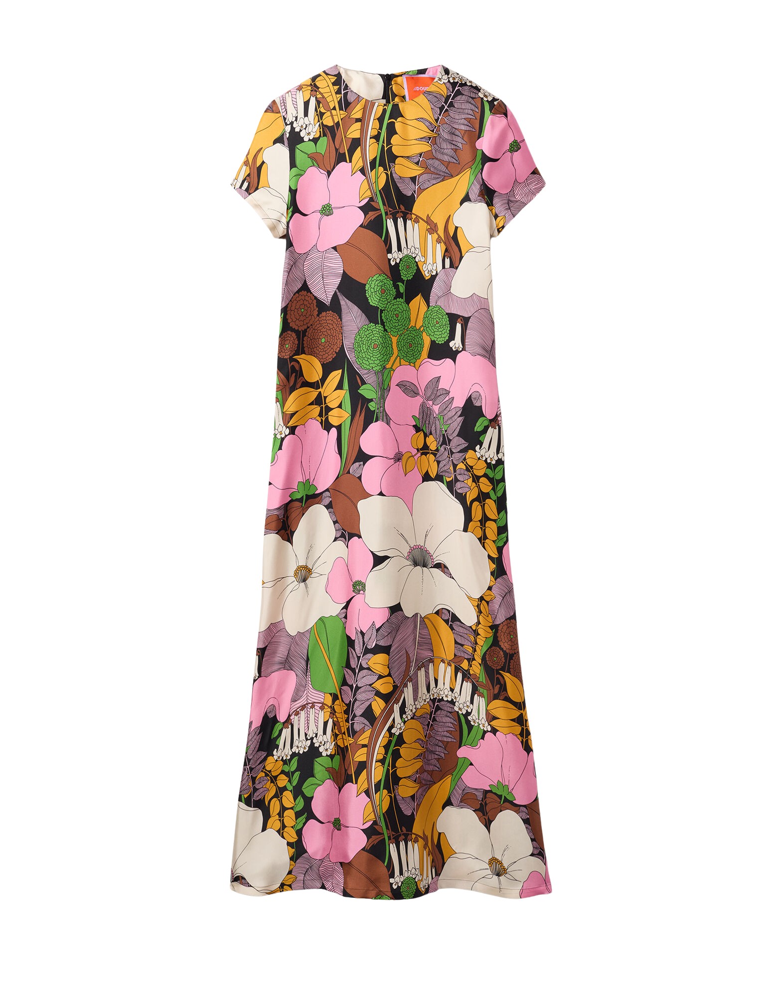 La-Double-J-Swing-Dress-Big-Flower-in-Silk-Twill33733_nobg La DoubleJ Swing Dress Big Flower in Silk Twill - Dresses - Milanese Maximalist Fashion at Luxury Shoes