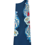 La DoubleJ Swing Dress Heath Placée Mint in Silk Twill with Feathers - Dresses - Milanese Maximalist Fashion at Luxury Shoes 