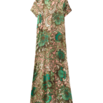 La DoubleJ Swing Dress Nucleus Placée Dusty Pink in Silk Twill With Feathers - Dresses - Milanese Maximalist Fashion at Luxury Shoes 