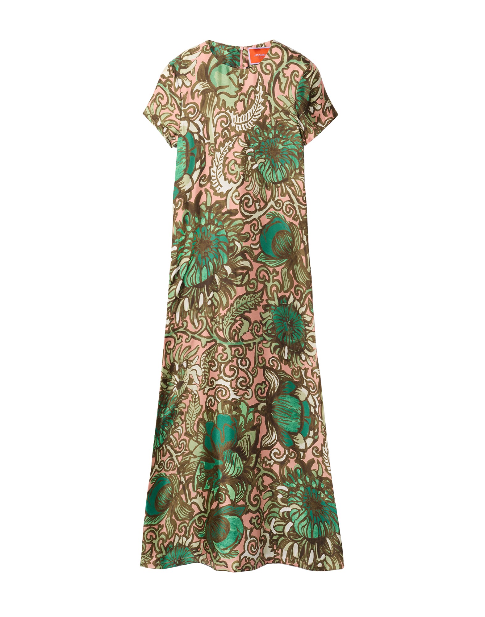 La-Double-J-Swing-Dress-Nucleus-Placee-Dusty-Pink-in-Silk-Twill-With-Feathers61782_nobg La DoubleJ Swing Dress Nucleus Placée Dusty Pink in Silk Twill With Feathers - Dresses - Milanese Maximalist Fashion at Luxury Shoes