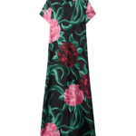 La DoubleJ Swing Dress Peony Black in Silk Twill - Dresses - Milanese Maximalist Fashion at Luxury Shoes 