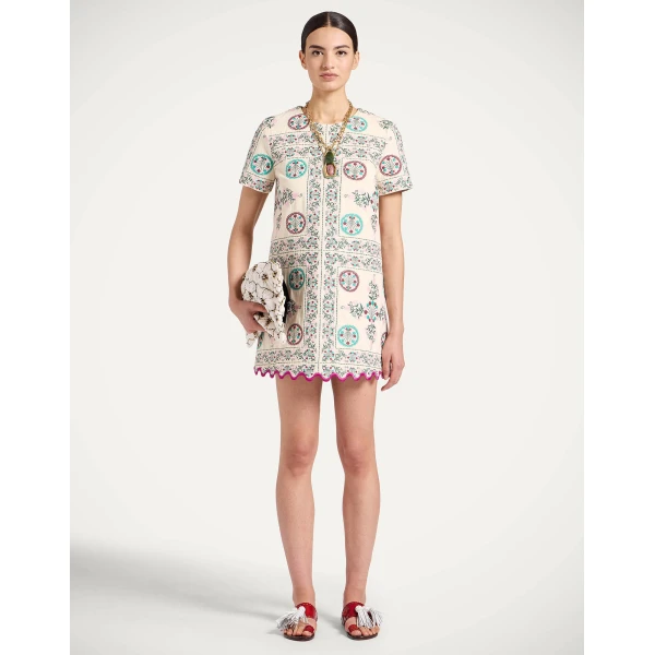 La DoubleJ Swing Dress Riptide Midnight Blue in Silk Twill - Dresses - Milanese Maximalist Fashion at Luxury Shoes 