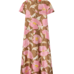 La DoubleJ Swing Dress Sylph Khaki in Silk Twill - Dresses - Milanese Maximalist Fashion at Luxury Shoes 