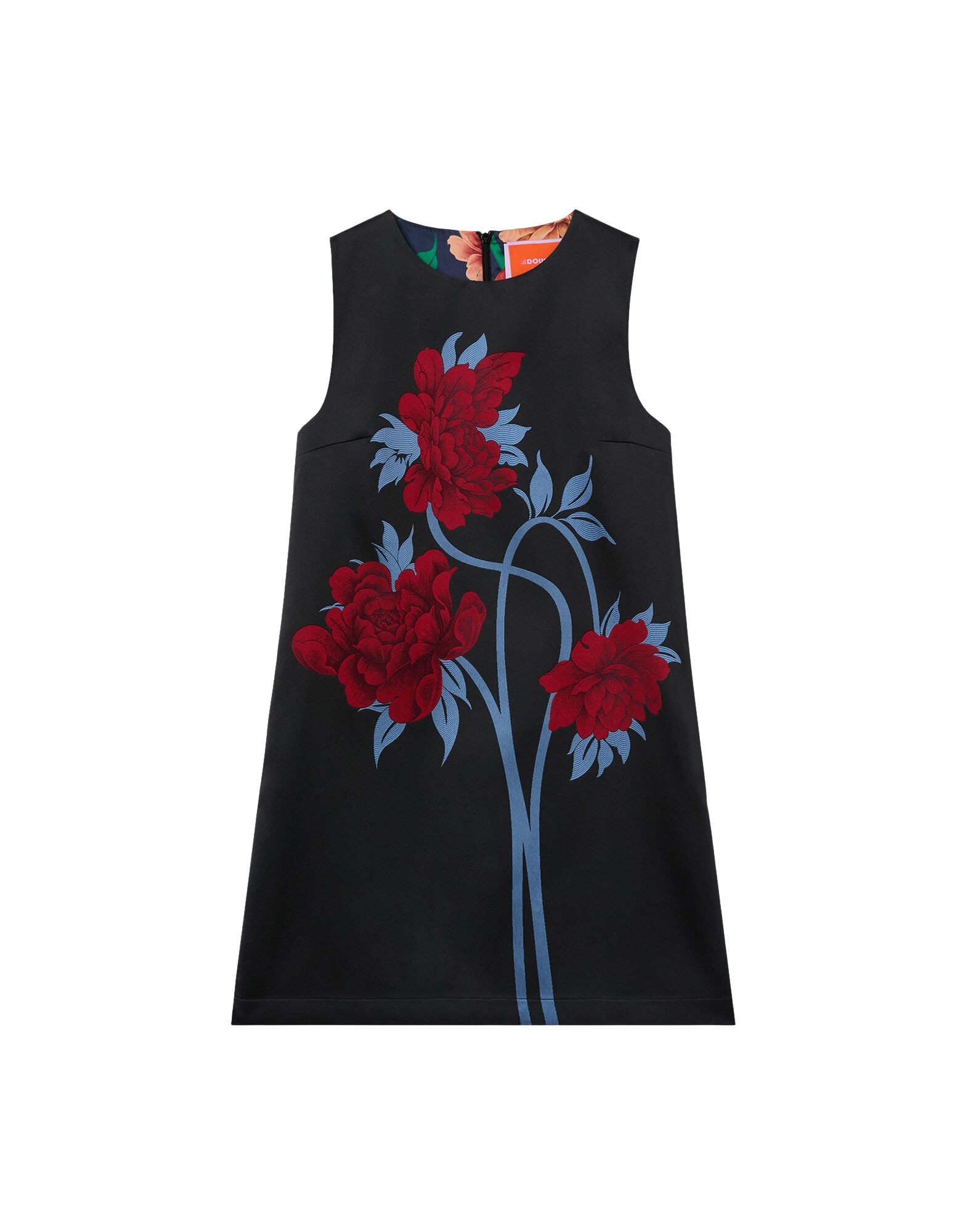La-Double-J-Swing-Dress-Tulip-Placee-Green-in-Silk-Twill-with-Feathers26712_nobg La DoubleJ Swing Dress Tulip Placée Green in Silk Twill with Feathers - Dresses - Milanese Maximalist Fashion at Luxury Shoes