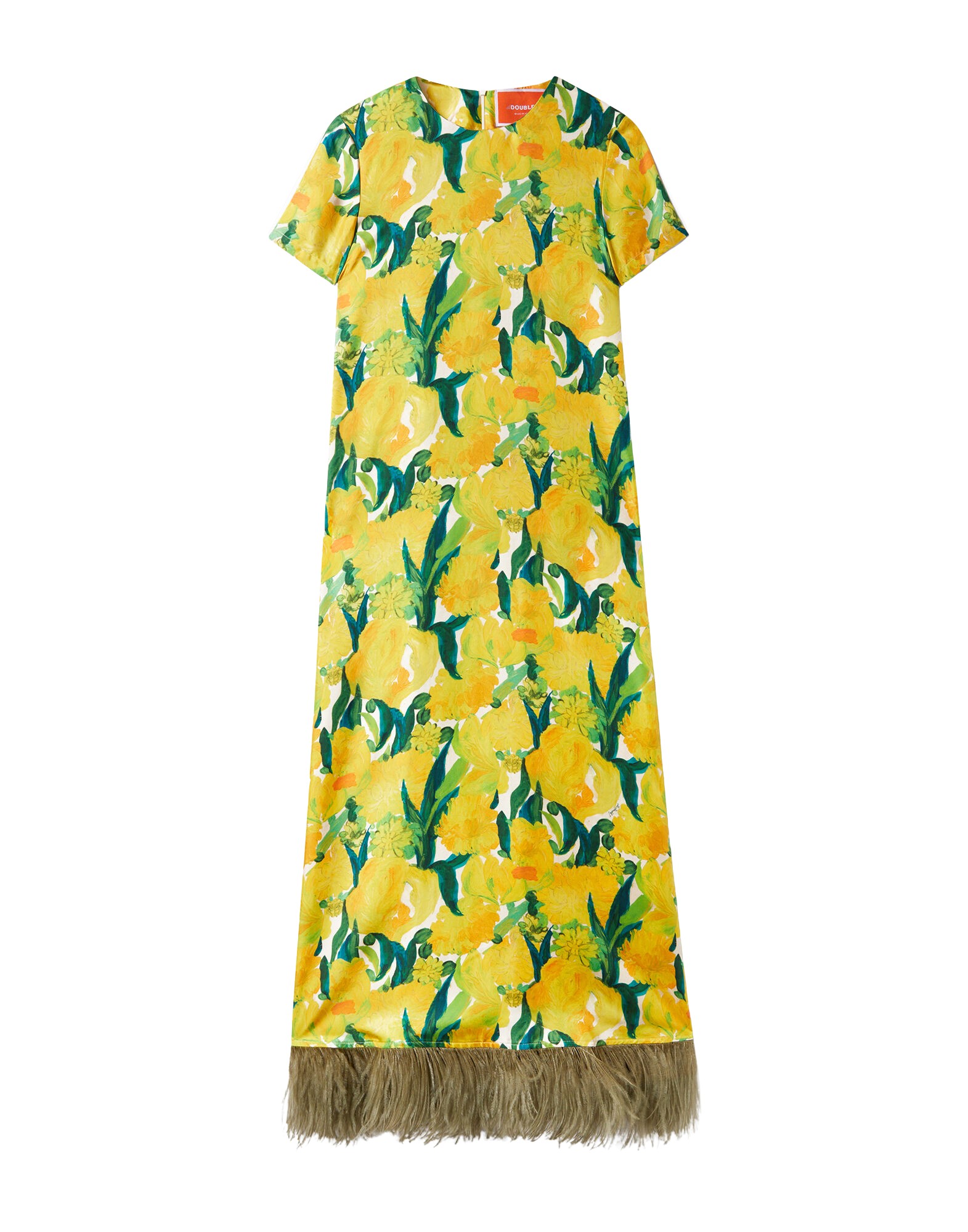 La-Double-J-Swing-Dress-Zesty-Yellow-in-Silk-Twill-With-Feathers94777_nobg La DoubleJ Swing Dress Zesty Yellow in Silk Twill With Feathers - Dresses - Milanese Maximalist Fashion at Luxury Shoes
