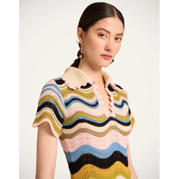 La DoubleJ Turn Around Dress Lemuria Placée Pink in Crepe De Chine - Dresses - Milanese Maximalist Fashion at Luxury Shoes 