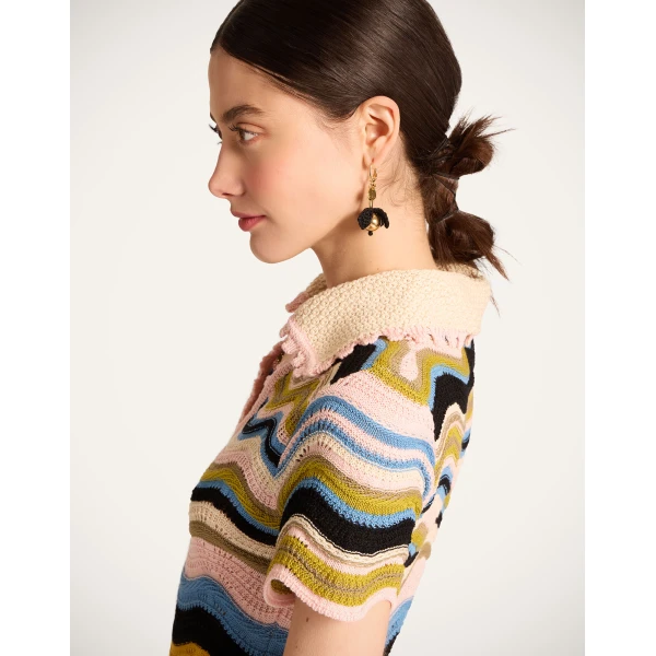 La DoubleJ Turn Around Dress Lemuria Placée Pink in Crepe De Chine - Dresses - Milanese Maximalist Fashion at Luxury Shoes 