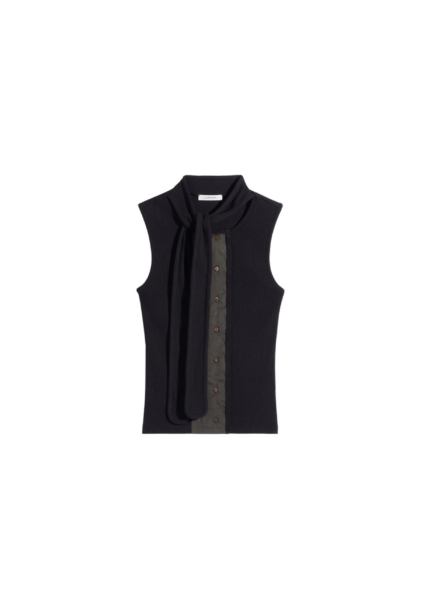 Lemaire Asymmetrical Fitted Top in Jersey - Tops - Parisian Minimalist Luxury at Luxury Shoes 