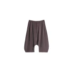 Lemaire Creased Dropped Crotch Bermudas in Poly Viscose Twill - Shorts - Parisian Minimalist Luxury at Luxury Shoes 