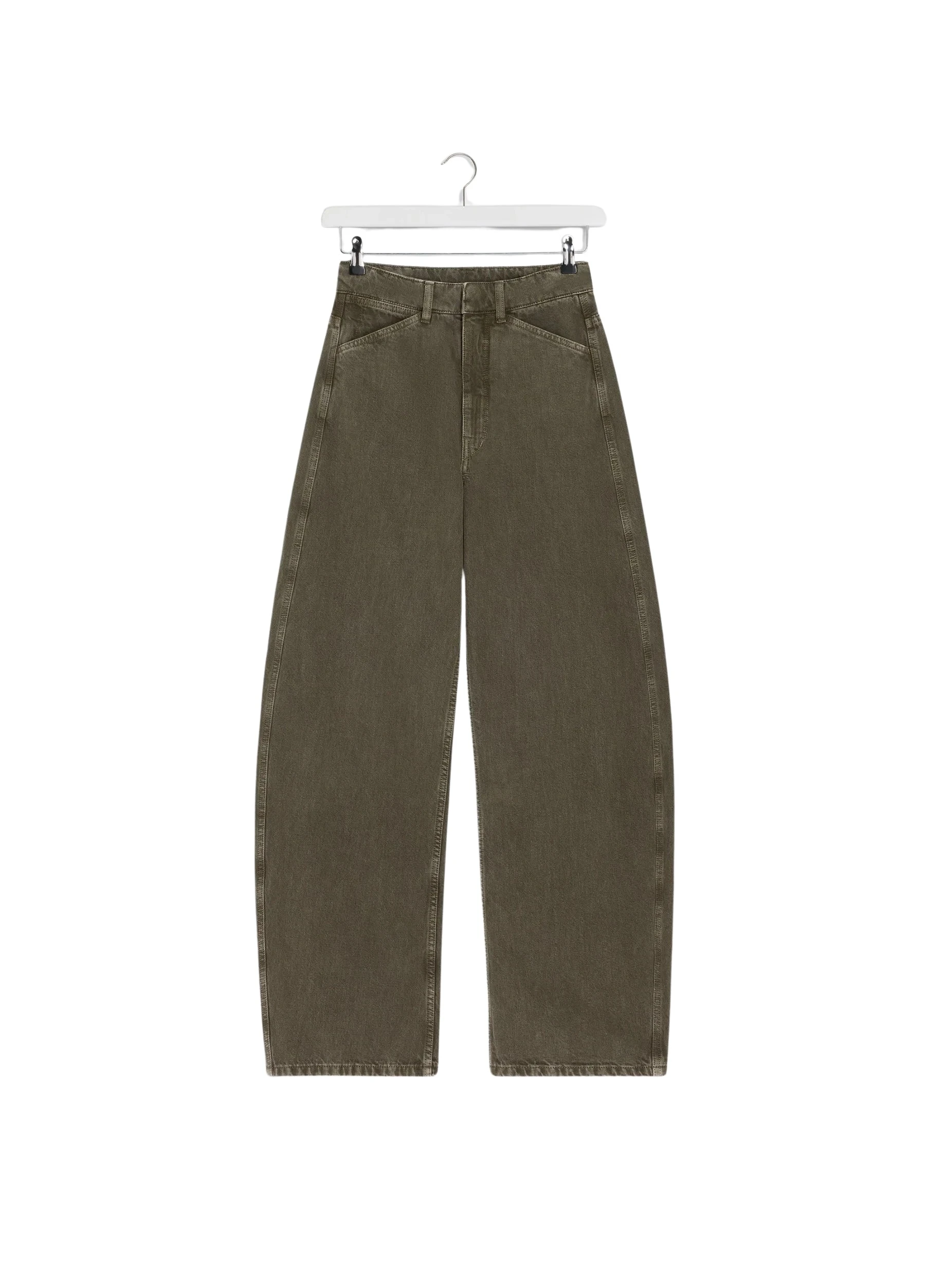 Lemaire-High-Waisted-Curved-Pants-in-Denim-coveti-652314_nobg Lemaire High Waisted Curved Pants in Denim - Pants - Parisian Minimalist Luxury at Luxury Shoes