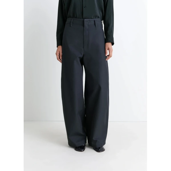 Lemaire Large Chino in Cotton Twill - Pants - Parisian Minimalist Luxury at Luxury Shoes 