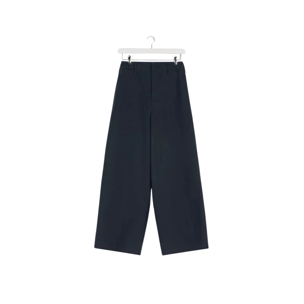Lemaire Large Chino in Cotton Twill - Pants - Parisian Minimalist Luxury at Luxury Shoes 