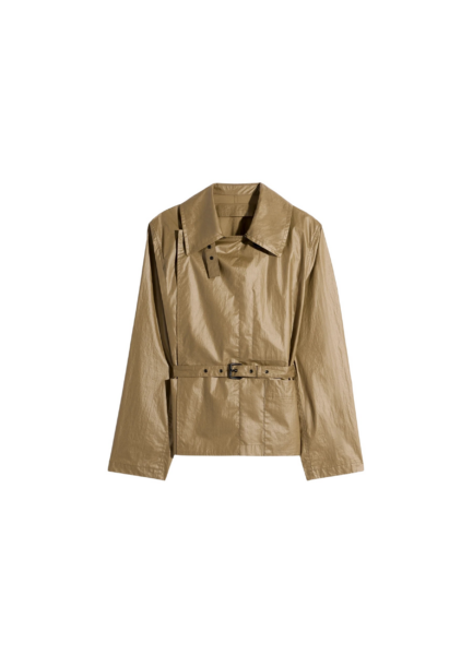 Lemaire Light Wrap Jacket in Light Coated Cotton - Jackets - Parisian Minimalist Luxury at Luxury Shoes 