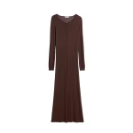 Lemaire Long Sleeve Tube Dress in Viscose Crepe - Dresses - Parisian Minimalist Luxury at Luxury Shoes 