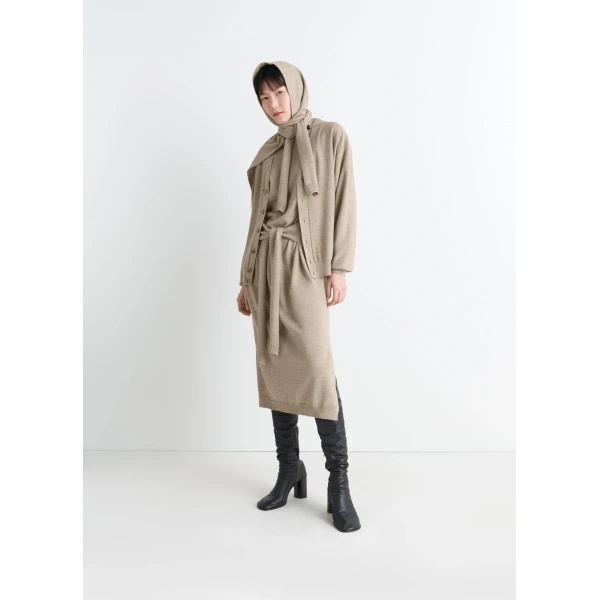 Lemaire Relaxed Twisted Cardigan in Merino Blend - Knitwear - Parisian Minimalist Luxury at Luxury Shoes 