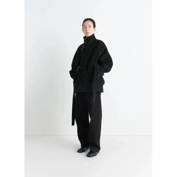 Lemaire Short Duffle Coat in Wool - Coats - Parisian Minimalist Luxury at Luxury Shoes 
