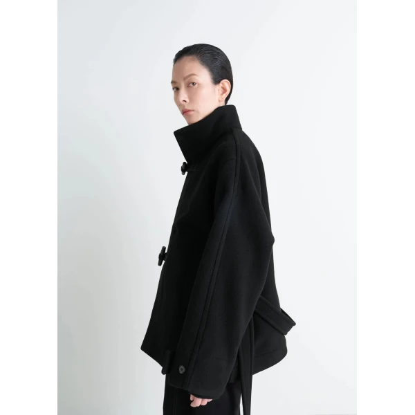 Lemaire Short Duffle Coat in Wool - Coats - Parisian Minimalist Luxury at Luxury Shoes 