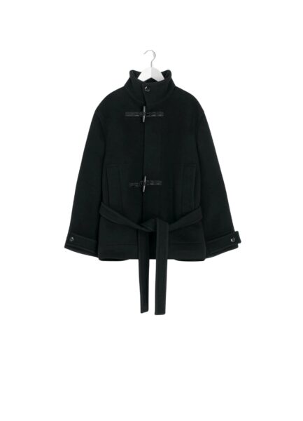 Lemaire Short Duffle Coat in Wool - Coats - Parisian Minimalist Luxury at Luxury Shoes 