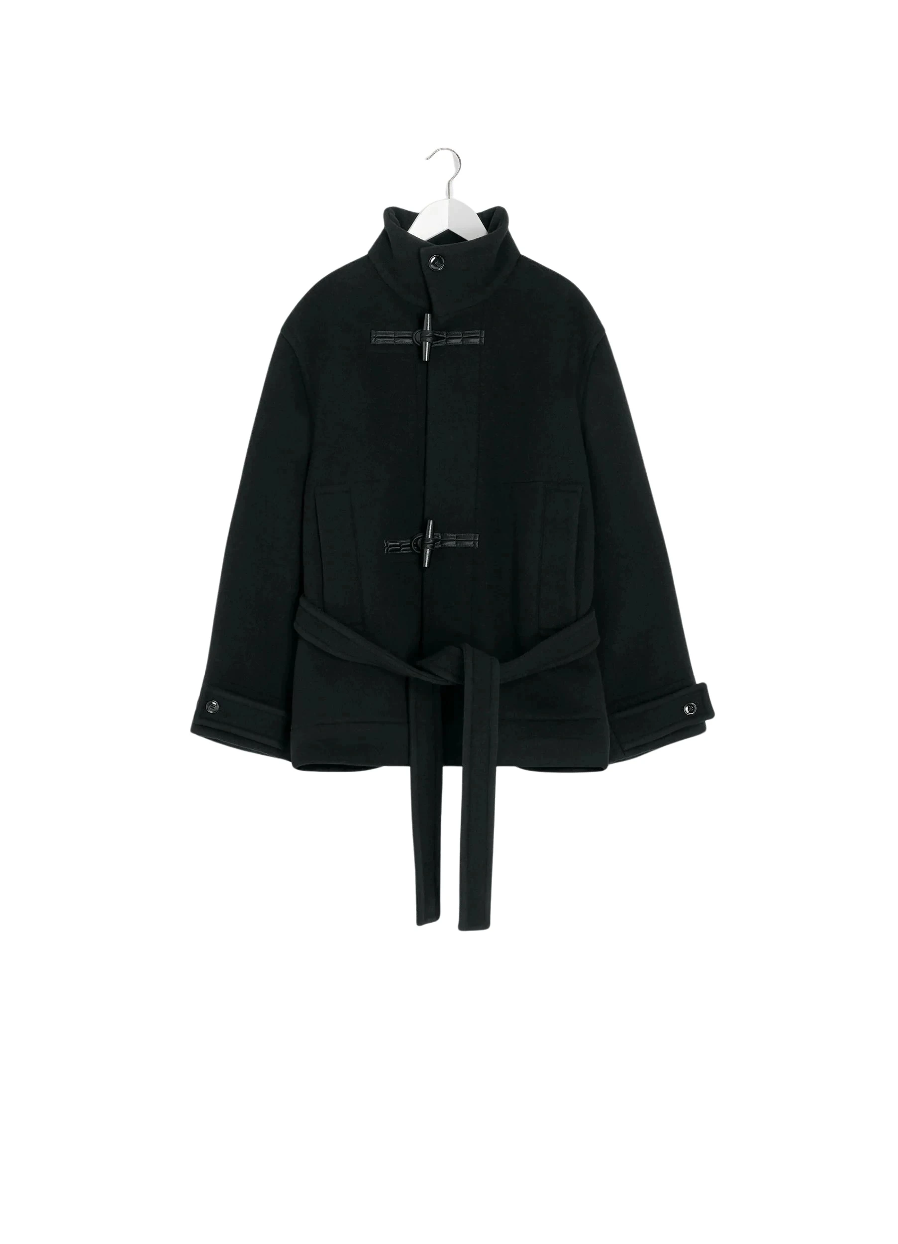 Lemaire-Short-Duffle-Coat-in-Wool-coveti-628817_nobg Lemaire Short Duffle Coat in Wool - Coats - Parisian Minimalist Luxury at Luxury Shoes