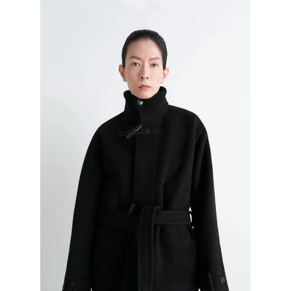 Lemaire Short Duffle Coat in Wool - Coats - Parisian Minimalist Luxury at Luxury Shoes 