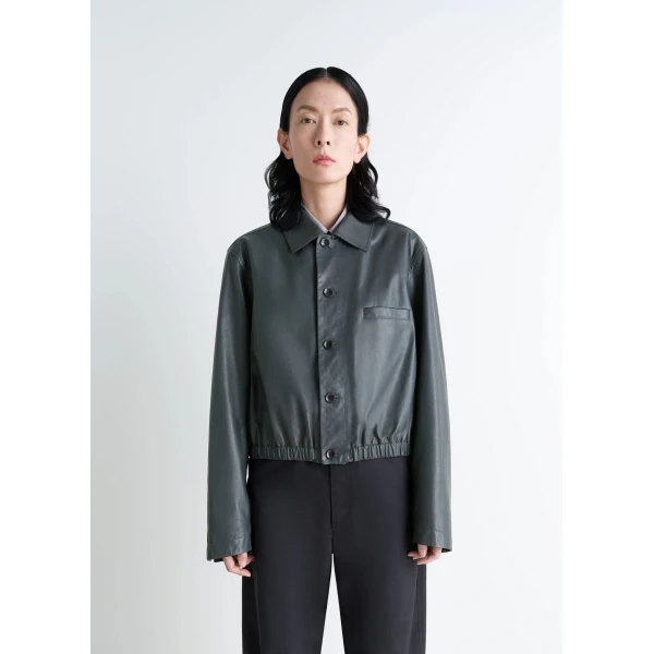 Lemaire Soft Leather Blouson - Jackets - Parisian Minimalist Luxury at Luxury Shoes 