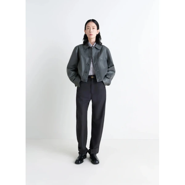 Lemaire Soft Leather Blouson - Jackets - Parisian Minimalist Luxury at Luxury Shoes 