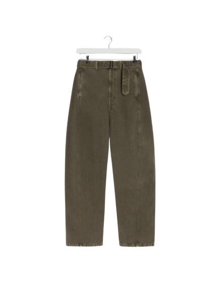 Lemaire Twisted Belted Pants in Denim - Pants - Parisian Minimalist Luxury at Luxury Shoes 