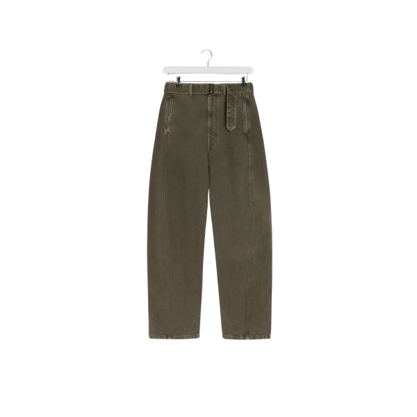 Lemaire Twisted Belted Pants in Denim - Pants - Parisian Minimalist Luxury at Luxury Shoes 