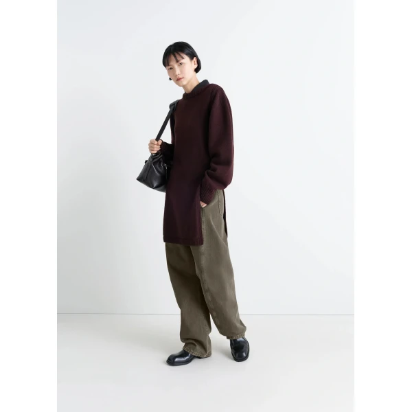 Lemaire Twisted Belted Pants in Denim - Pants - Parisian Minimalist Luxury at Luxury Shoes 