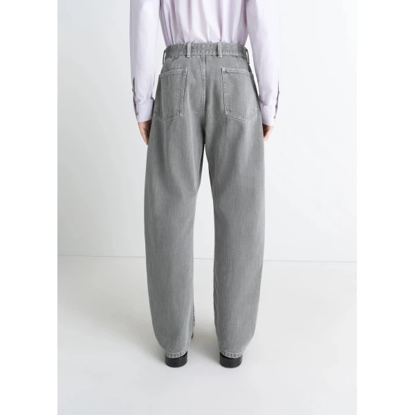 Lemaire Twisted Belted Pants in Denim - Pants - Parisian Minimalist Luxury at Luxury Shoes 