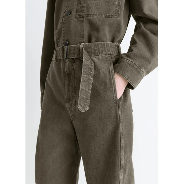 Lemaire Twisted Belted Pants in Denim - Pants - Parisian Minimalist Luxury at Luxury Shoes 