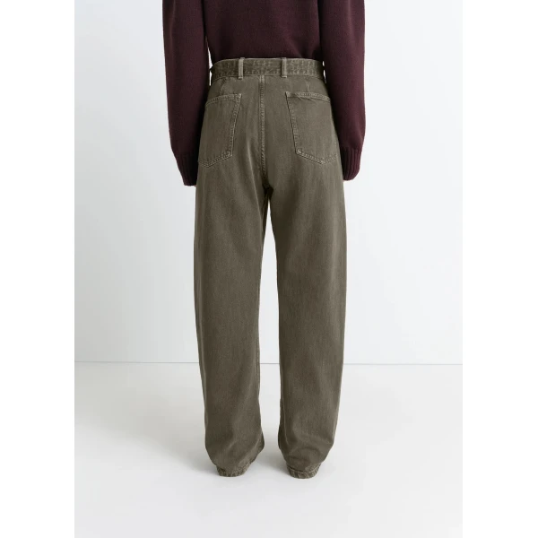 Lemaire Twisted Belted Pants in Denim - Pants - Parisian Minimalist Luxury at Luxury Shoes 