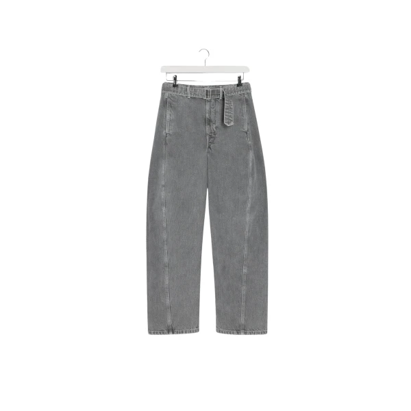 Lemaire Twisted Belted Pants in Denim - Pants - Parisian Minimalist Luxury at Luxury Shoes 