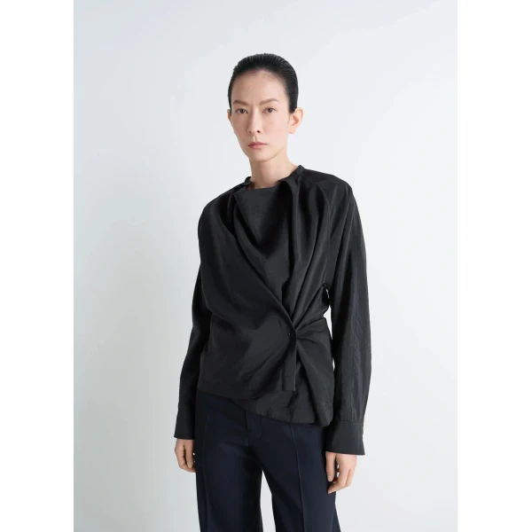Lemaire Twisted Top in Dry Silk - Tops - Parisian Minimalist Luxury at Luxury Shoes 