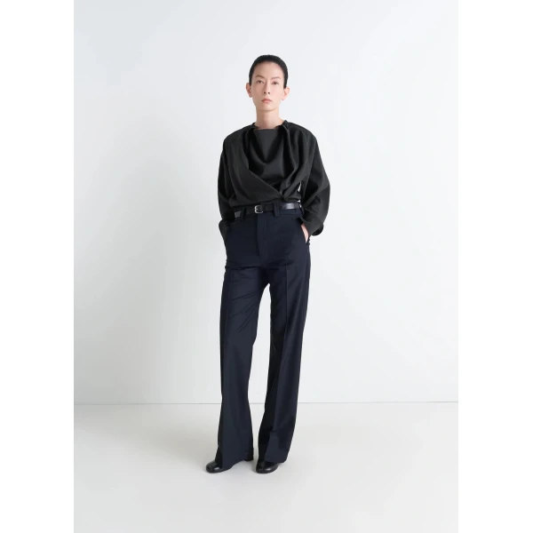 Lemaire Twisted Top in Dry Silk - Tops - Parisian Minimalist Luxury at Luxury Shoes 