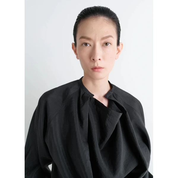 Lemaire Twisted Top in Dry Silk - Tops - Parisian Minimalist Luxury at Luxury Shoes 