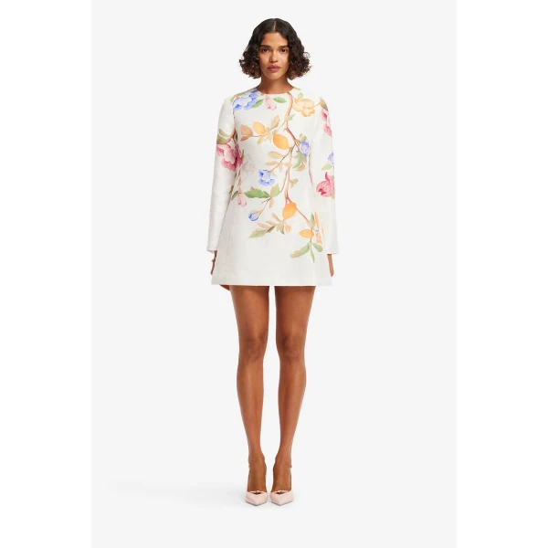 Leo Lin Aliza Long Sleeve Mini Dress - Leo Lin Dress - Australian Luxury Fashion - Shop at Luxury Shoes 