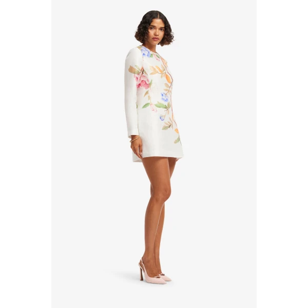 Leo Lin Aliza Long Sleeve Mini Dress - Leo Lin Dress - Australian Luxury Fashion - Shop at Luxury Shoes 