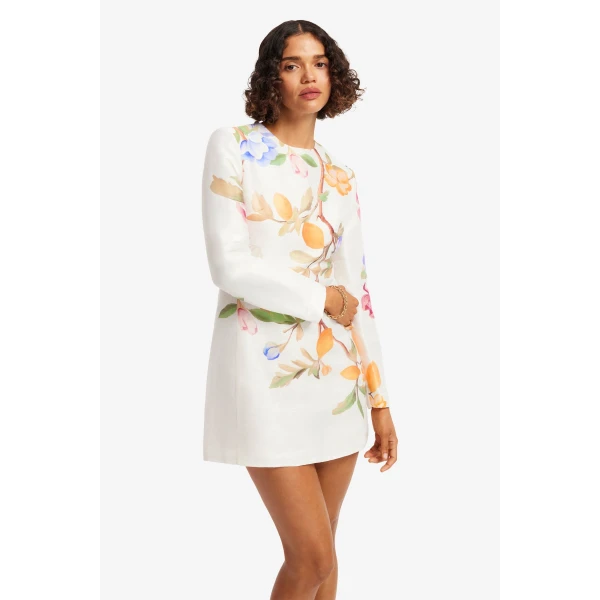 Leo Lin Aliza Long Sleeve Mini Dress - Leo Lin Dress - Australian Luxury Fashion - Shop at Luxury Shoes 