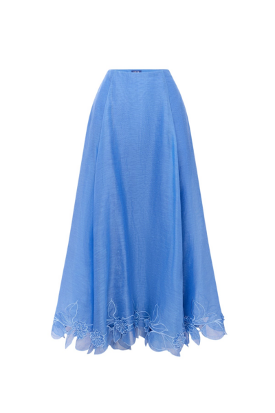 Leo Lin Leila Appliqué Midi Skirt - Leo Lin Dress - Australian Luxury Fashion - Shop at Luxury Shoes 