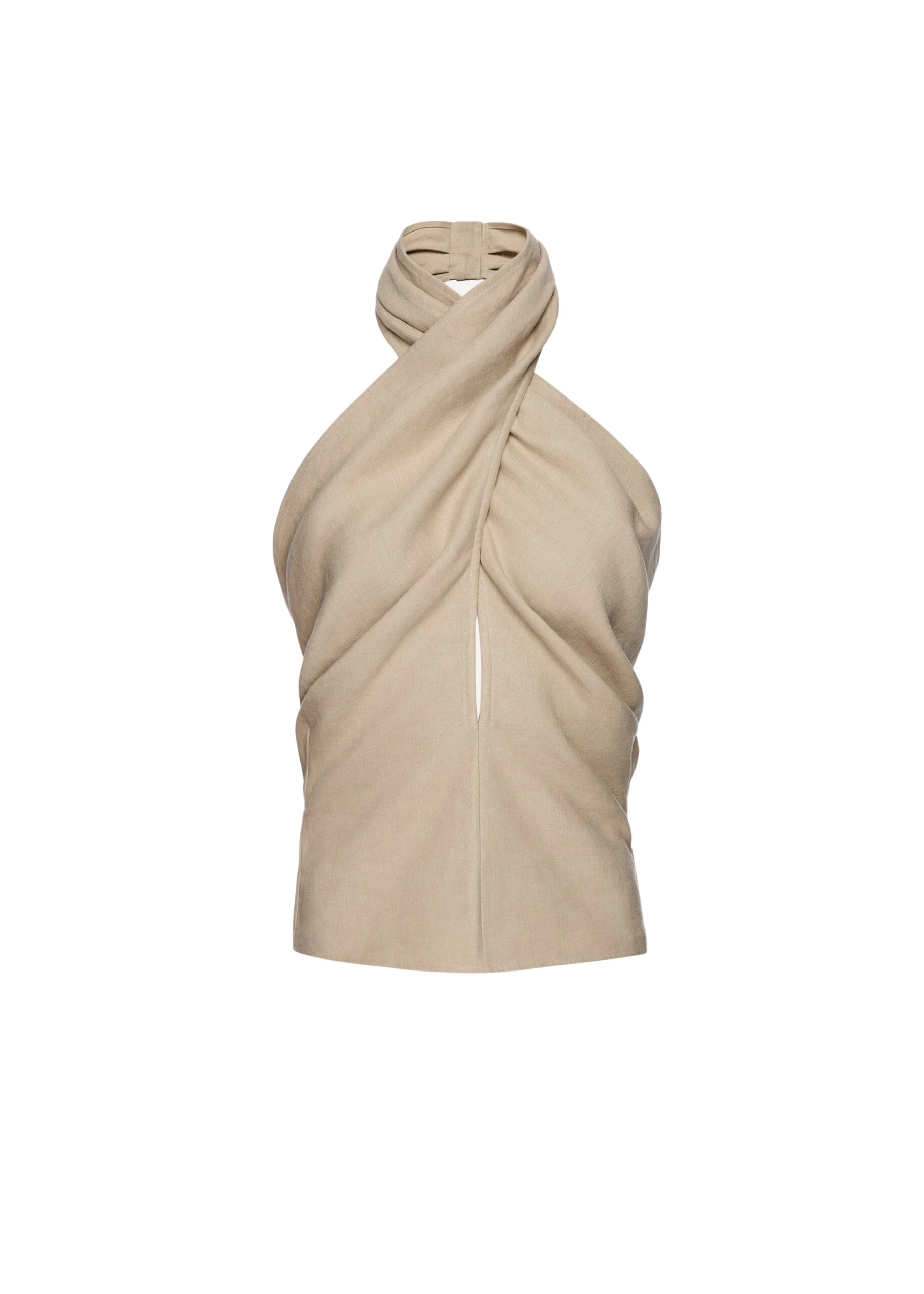 Magda-Butrym-Draped-halterneck-linen-blouse-in-beige-3-scaled42005_nobg Magda Butrym Draped halterneck linen blouse in beige