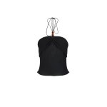 Magda-Butrym-Draped-halterneck-top-with-beads-in-black-scaled13435_nobg Magda Butrym Draped halterneck top with beads in black