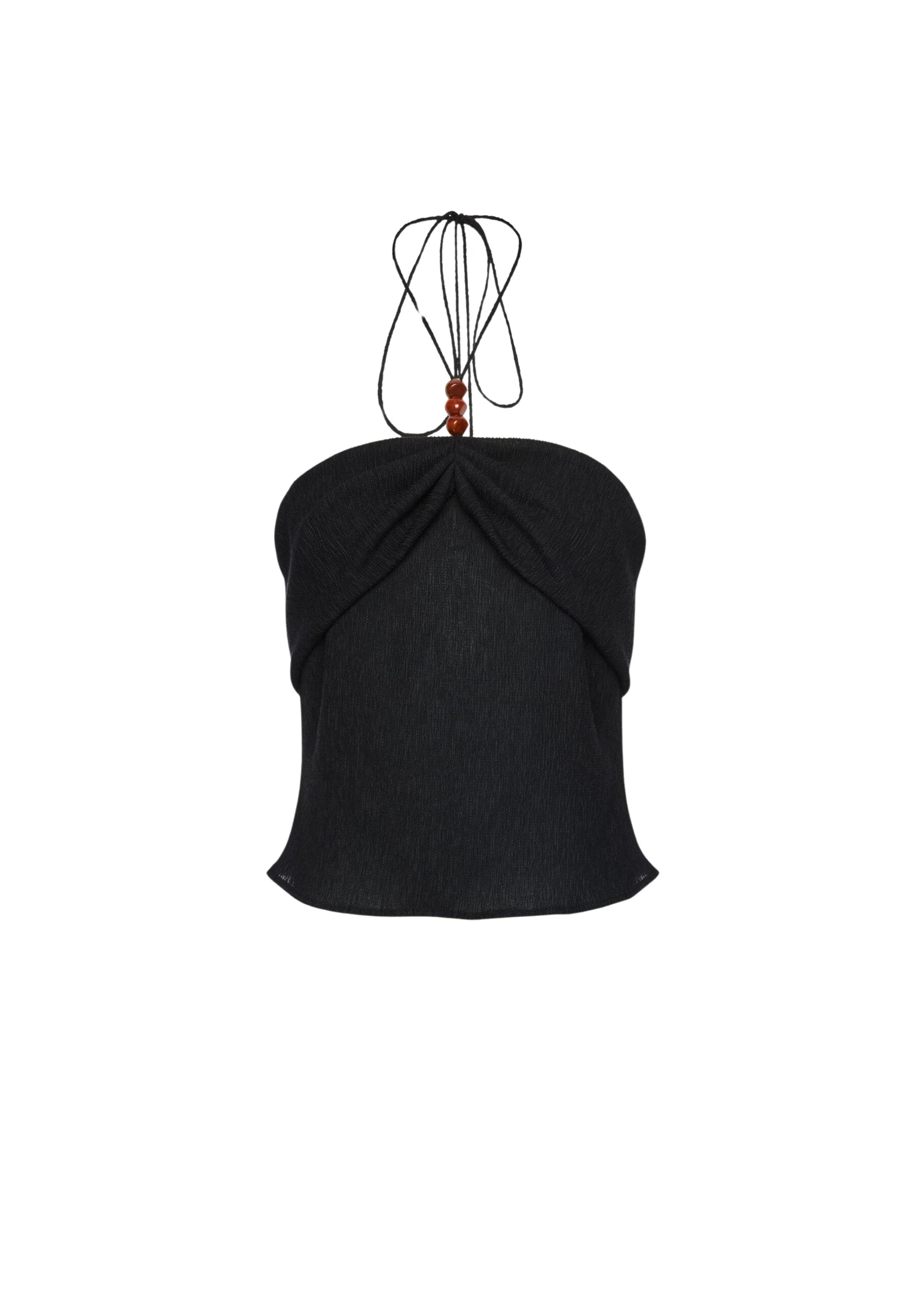 Magda-Butrym-Draped-halterneck-top-with-beads-in-black-scaled13435_nobg Magda Butrym Draped halterneck top with beads in black